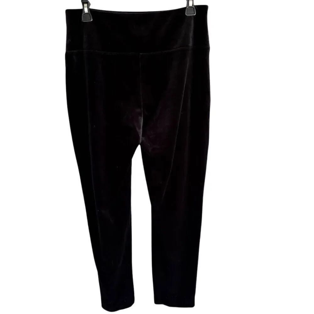 J. Jill Women's Black Velvet Slim Leggings Size S Casual Soft